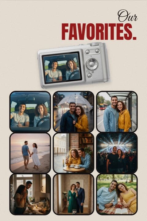 A camera that flashes your photos